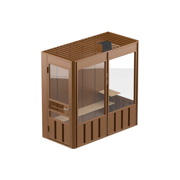 Кабина для подсудимых изолирующая 2500×1200×2400 мм